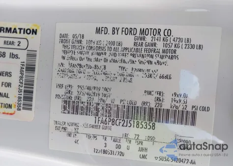 2018 Ford Mustang Gt Premium from USA, damaged, VIN 1FA6P8CF2J5185358